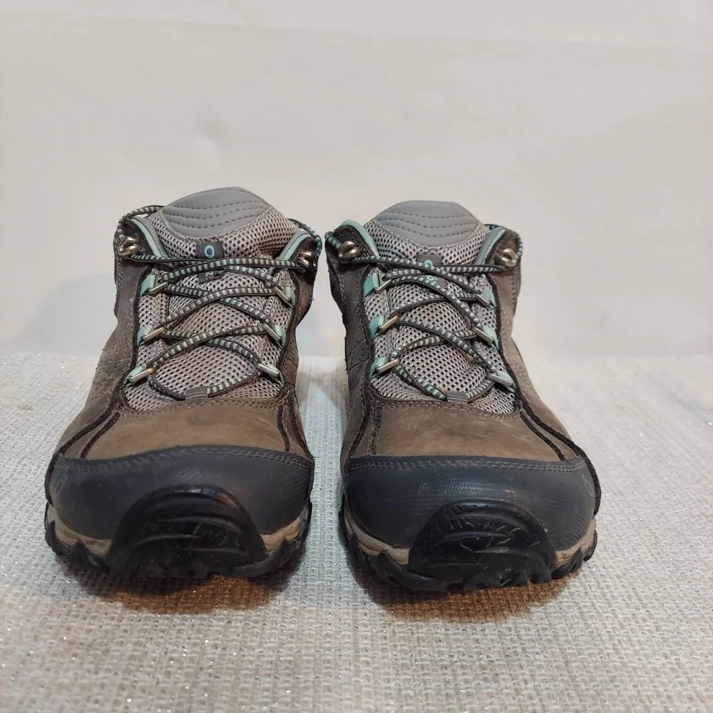 Oboz Women's‎ Sapphire B-Dry Hiking Trail Shoes Gray Blue Womens 10.5